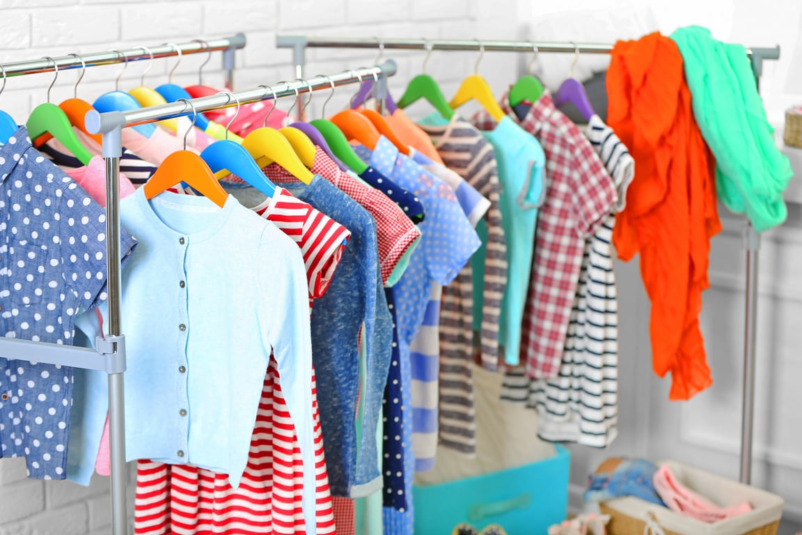 Clothes for Kids on Hangers